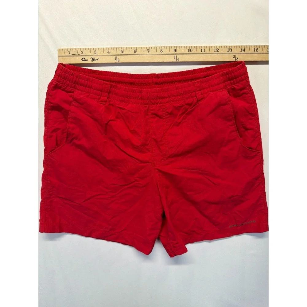 Columbia Omni Shade PFG‎ Backcast Shorts Boys Large (14/16) Red Nylon Swimwear